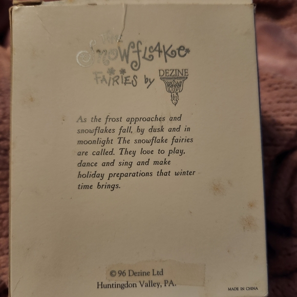Vintage Snowflake Fairies "Grace" by Dezine - Picture 7 of 7